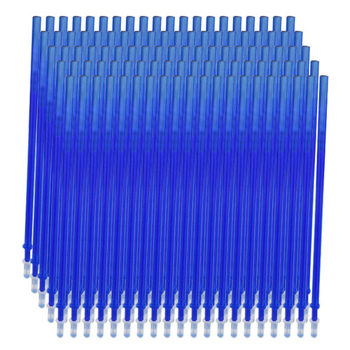 mewmewcat Gel Ink Refills,100 Pieces Blue Ink Erasable Gel Ink Pen Refills Fine Point 0.5mm Replacement Gel Pen Refills for Erasable Pens Office Writing Stationery Supplies