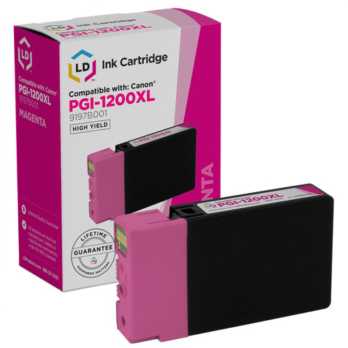 LD Compatible Ink Cartridge Replacement for Canon PGI-1200XL 9197B001 High Yield (Magenta)
