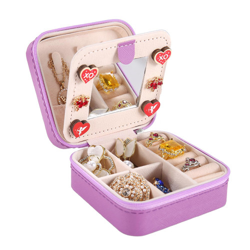 KElofoN Travel jewelry case Travel jewelry box Travel Jewelry Organizer Small Jewelry Organizer Box for Girls Women with Mirror (Purple) KElofoN Travel jewelry case Travel jewelry box Travel Jewelry Organizer Small Jewelry Organizer Box for Girls Women with Mirror (Purple)