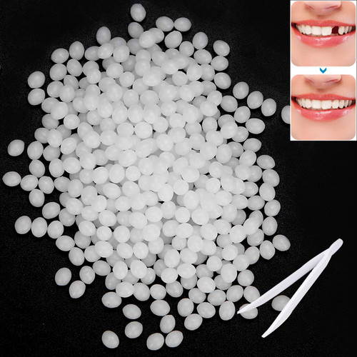 Temporary Tooth Repair Kit, 100 g Moldable Thermal Fitting Beads for Filling Fix Missing and Broken Teeth or Adhesive Denture Fake Teeth