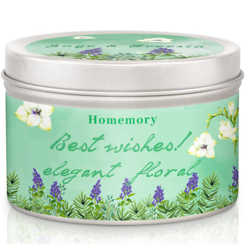 Sage & Freesia Scented Candles for Women, Aromatherapy Candles for Relaxation, Highly Scented Candles for Home, Natural Soy Candles with Essential Oils, Sage Candles for Cleansing House, 6oz Sage & Freesia Scented Candles for Women, Aromatherapy Candles for Relaxation, Highly Scented Candles for Home, Natural Soy Candles with Essential Oils, Sage Candles for Cleansing House, 6oz