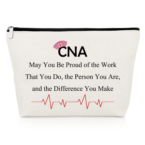 Certified Nursing Assistant Gifts for Women CNA Makeup Bag CNA Appreciation Gifts Inspirational Gift for Nurse Friends CNA Graduation Gifts for Women Thank You Gifts for cnas,Assistant Cosmetic Pouch