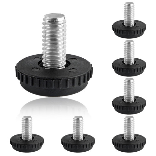 COIDEA 5/16"-18 Thread Furniture Feet Levelers, 8 Pack Adjustable Furniture Feet Screw in Threaded, Stainless Steel Leveling Feet Furniture Glide Leveling for Table, Cabinets, Chairs, Stool Legs