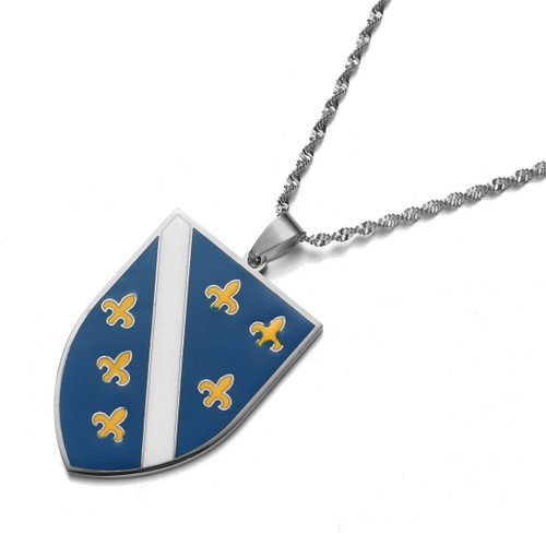 CB Gold Jewelry Stainless Steel Bosnia and Herzegovina Pendant Necklaces For Bosnia and Herzegovina Chain (silver), G158 CB Gold Jewelry Stainless Steel Bosnia and Herzegovina Pendant Necklaces For Bosnia and Herzegovina Chain (silver), G158