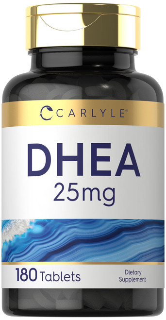 Carlyle DHEA 25mg Supplement | 180 Vegetarian Tablets | for Men and Women | Non-GMO & Gluten Free