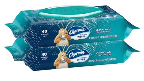 Charmin Freshmates Flushable Wipes with Refillable Tub (Pack of 2) Charmin Freshmates Flushable Wipes with Refillable Tub (Pack of 2)
