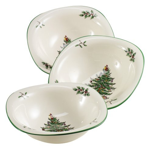 Spode Christmas Tree Dip Dishes, Set of 3