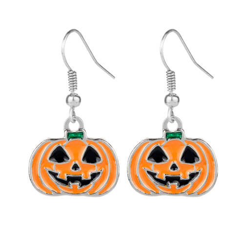 ABOOFAN 1 Pair Halloween Grimace Pumpkin Hook Earrings Alloy Dangle Earring Festive Costume Ear Jewelry for Women Girls Halloween Decoration