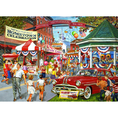 Cra-Z-Art - RoseArt - Back to The Past - Hometown Celebration - 750 Piece Jigsaw Puzzle