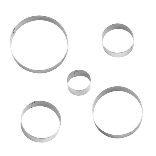 SHOWERORO 2 Sets Round Cookie Cutters Metal Dies Biscuit Cutters Cookies Cutter Circle Cutter Burger Mold Metal Cutters Cookie Molds Circle Cookie Cutters Egg Tart Stainless Steel