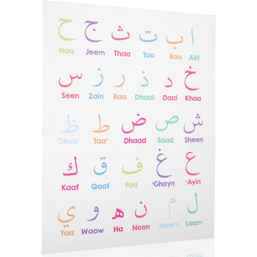FOMIYES Arabic Number Poster Colorful Arabic Islamic Wall Art Inspirational Arabic Letters Alphabets Numerals Poster Prints Number Education Wall Charts Arabic Alphabet for Kids Toddler