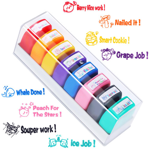 Tmtains 8Pcs Teacher Stamps for Classroom Self-inking Stamps for Teachers Funny Personalized Teacher Stamps for Grading Office Teacher Supplies for Classroom Elementary Homework Reward with Bonus Tray Tmtains 8Pcs Teacher Stamps for Classroom Self-inking Stamps for Teachers Funny Personalized Teacher Stamps for Grading Office Teacher Supplies for Classroom Elementary Homework Reward with Bonus Tray