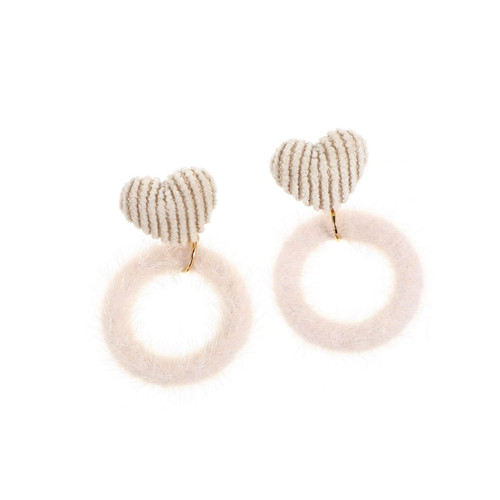1 Pair Temperament Plush Earrings Jewelry for Women Earrings Pendeltons for Women Plush Ear Hoops Womens Earrings Ear Jewelries for Woman Hair Ball Accessories
