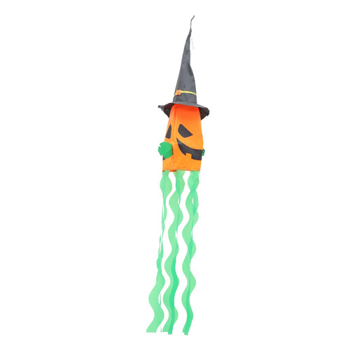 SWOOMEY Halloween Windshield Flag Horror Ghost Windsock Horror Garden Flag Cute Halloween Decorations Outdoor Hanging Halloween Wind Sock Decoration Scary Props Luminous Polyester Taffeta