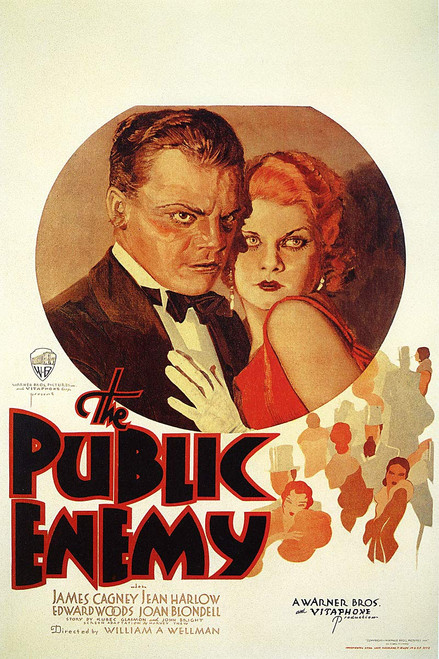 American Gift Services - The Public Enemy Vintage James Cagney Jean Harlow Movie Poster - 11x17