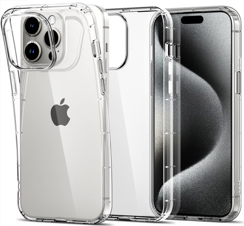 Aeska Clear Case for iPhone 15 Pro Max, Ultra [Slim Thin] Flexible Scratch Resistant Transparent TPU Shockproof Gel Rubber Soft Silicone Protective Phone Case Cover for iPhone 15 Pro Max 6.7'' (Clear)