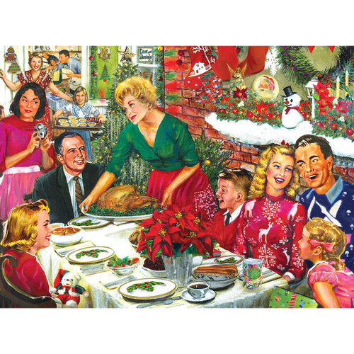Cra-Z-Art - RoseArt - Back to The Past - Christmas Dinner - 750 Piece Jigsaw Puzzle