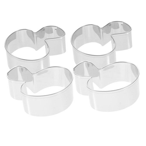 SWOOMEY 4pcs biscuit mold mushroom cookie cutter sandwich cutters fondant mold mini mushroom biscui cutter strawberry cutter cookie making cutter fudge Stainless steel noodle cutter baby