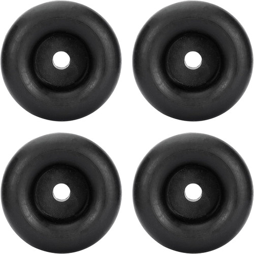 2.5" 2.5 Inches Round Rubber Bumper, Rubber Bump Stops, Feet Bumpers, Replace for Cargo Trailer Ramp Doors, and for Truck Gates (Pack of 4)