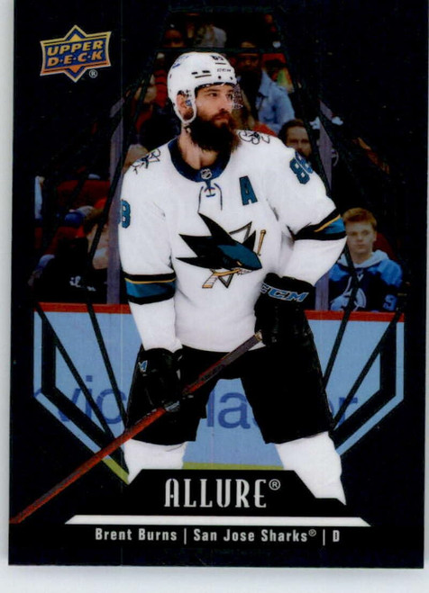 2022-23 Upper Deck Allure Black Rainbow #89 Brent Burns San Jose Sharks NHL Hockey Trading Card