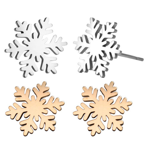 2 Pairs Snowflake ear stud xmas dangle earring crystal stud earrings snowflake earring charm snowflake earrings Holiday Festive Jewelry Stainless steel Miss stockings Christmas 2 Pairs Snowflake ear stud xmas dangle earring crystal stud earrings snowflake earring charm snowflake earrings Holiday Festive Jewelry Stainless steel Miss stockings Christmas