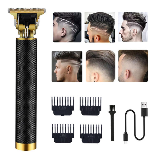 Hair Clippers for Men, Cordless Electric Hair Trimmer Rechargeable Beard Trimmer Shaver, Electric T Blade Trimmer Zero Gapped Edgers Hair Clippers Cutting Kit with Guide Combs, Black Hair Clippers for Men, Cordless Electric Hair Trimmer Rechargeable Beard Trimmer Shaver, Electric T Blade Trimmer Zero Gapped Edgers Hair Clippers Cutting Kit with Guide Combs, Black
