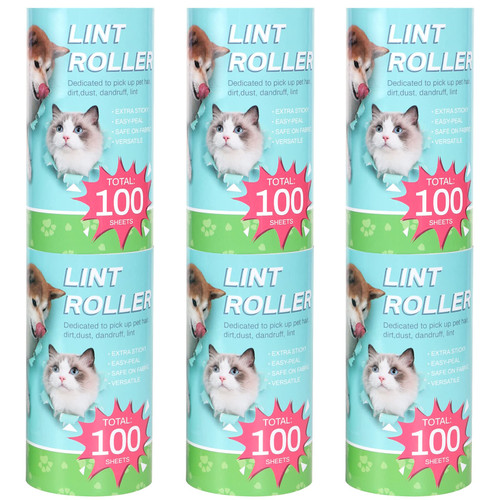 Lint Rollers for Pet Hair Extra Sticky, Mega Value Pack 600 Sheets Refills, Lint Rollers for Clothes Furniture, Safe On Fabric, Suitable for Bautia Lint Roller