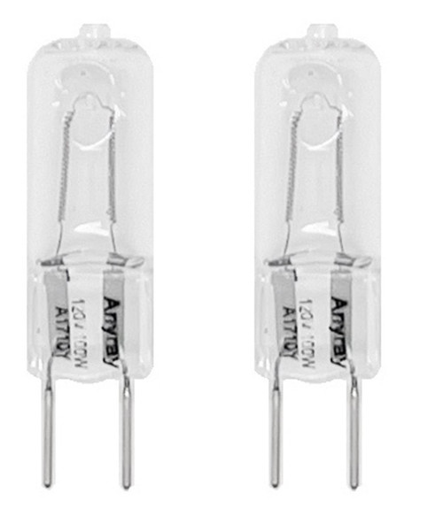 Anyray A1710Y (2)-Bulbs JCD G8 100W 100 Watt 130V Halogen T4 Light G8 Bulbs 120V GY8.6 Lamps