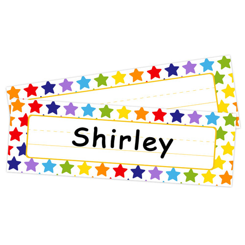 WhatSign 36Pcs Name Plates for Student Desks Name Tags Name Plates for Classroom Students Desks Name Tags Stickers for Kindergarten Elementary Back to School Classroom Decorations Teachers Supplies