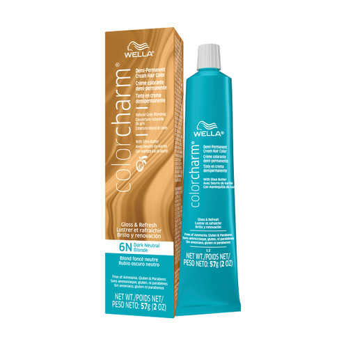 WELLA colorcharm Demi Permanent Hair Color, 6N Dark Neutral Blonde 2 oz WELLA colorcharm Demi Permanent Hair Color, 6N Dark Neutral Blonde 2 oz