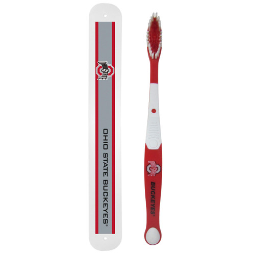 Siskiyou Sports NCAA Ohio State Buckeyes Unisex Travel Set Toothbrush and Travel Case, White, One Size Siskiyou Sports NCAA Ohio State Buckeyes Unisex Travel Set Toothbrush and Travel Case, White, One Size