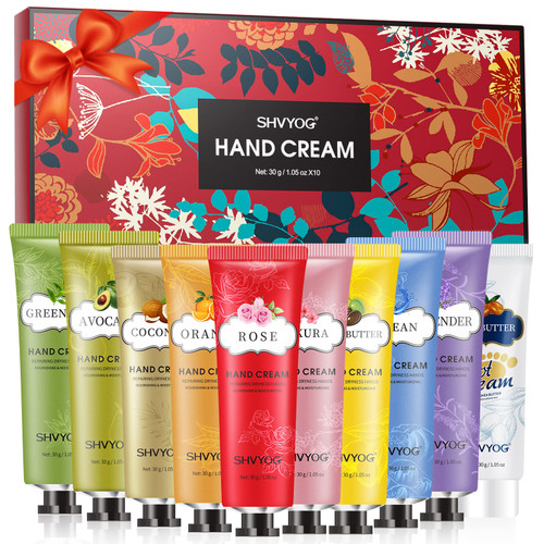 SHVYOG Hand Cream Gift Set, Fragrance Hand Lotion with Foot Cream for Dry Cracked Hands, 10 Packs Travel Size Lotions, Deeply Moisturizing Hand Cream Gifts for Women, Unique Christmas Gifts for Women SHVYOG Hand Cream Gift Set, Fragrance Hand Lotion with Foot Cream for Dry Cracked Hands, 10 Packs Travel Size Lotions, Deeply Moisturizing Hand Cream Gifts for Women, Unique Christmas Gifts for Women