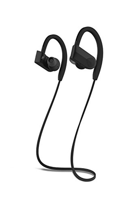 Wireless Earbuds Bluetooth Headphones Sport in-Ear Sweatproof Earphones with Mic Super Sound Quality, IPX6, Bluetooth 4.1, aptx, 8 Hours Play Time, Secure Fit Design (Black)
