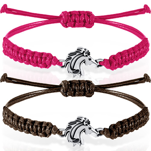 MTLEE Horse Bit Charm Bracelet 2 Pcs Horse Lovers Equestrian Jewelry Adjustable Hose Charm Bracelets for Teens Girls Boys (Pink, Brown) MTLEE Horse Bit Charm Bracelet 2 Pcs Horse Lovers Equestrian Jewelry Adjustable Hose Charm Bracelets for Teens Girls Boys (Pink, Brown)
