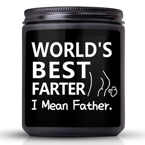 Christmas Gifts for Dad Father from Daughter Son, Funny Gifts for Dad, Fathers Day Birthday Gifts for Dad Father in Law Him Bonus Dad Daddy,Smoke & Vanilla Scented Candle Gifts for Men