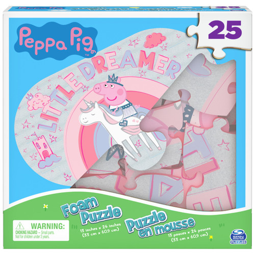 Spin Master Games 25-Piece Peppa Pig Foam Puzzle, for Families and Kids Ages 4 and up