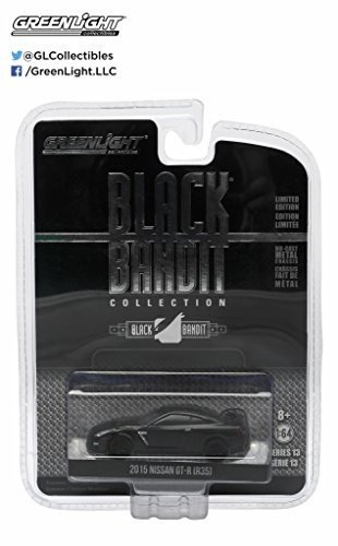 2015 NISSAN GT-R (R35) * Black Bandit Collection Series 13 * 2015 Greenlight Collectibles Limited Edition 1:64 Scale Die-Cast Vehicle