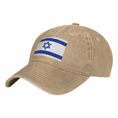 HBXUNNFVQ Israel Flag Hat Mens Cowboy Baseball Cap Adjustable Casual Dad Hats Sunhat