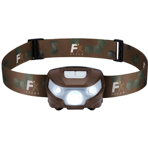 FX FFEXS Head Torch LED Headlight Super Bright Premium USB Rechargeable Headlamp with Waterproof Design - White & Red Light 5 Modes Comfortable Headtorch for Running Camping Hunting - Powerful Beam