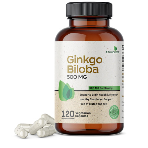 Futurebiotics Ginkgo Biloba 500mg Extra Strength - Non-GMO, 120 Vegetarian Capsules Futurebiotics Ginkgo Biloba 500mg Extra Strength - Non-GMO, 120 Vegetarian Capsules