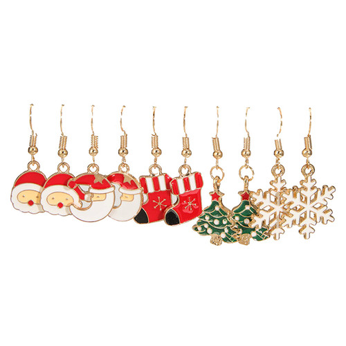 5 Pairs Christmas Earrings Christmas Trees Elk Snowflakes Santa Claus Drop Dangle Earrings Cute Christmas Jewelry Gifts for Women Girls Thanksgiving Xmas Holiday Jewelry (A) 5 Pairs Christmas Earrings Christmas Trees Elk Snowflakes Santa Claus Drop Dangle Earrings Cute Christmas Jewelry Gifts for Women Girls Thanksgiving Xmas Holiday Jewelry (A)