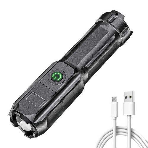 dsfen LED Rechargeable Flashlight Mini Handheld Zoomable Flashlight High Lumen Camping Light with 3 Light Modes for Emergency and Outdoor Use