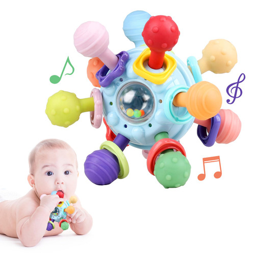 Baby Sensory Teething Toys - Montessori Teether Toys for Babies 0-6 6-12 Months, Infant Developmental Learning Toys for 0 3 6 9 12 18 Months Newborn Baby Boy Girl Gifts Baby Sensory Teething Toys - Montessori Teether Toys for Babies 0-6 6-12 Months, Infant Developmental Learning Toys for 0 3 6 9 12 18 Months Newborn Baby Boy Girl Gifts
