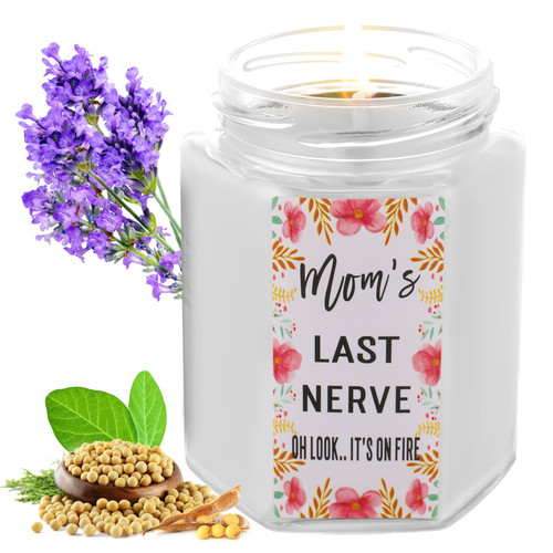 Christmas Gifts for Mom from Daughter and Son Best Mom Ever Gifts, Candles Gifts for Women, Funny Mom Birthday Gifts, Last Nerve Candle Gifts - Lavender Scented Candle Christmas Gifts for Mom from Daughter and Son Best Mom Ever Gifts, Candles Gifts for Women, Funny Mom Birthday Gifts, Last Nerve Candle Gifts - Lavender Scented Candle