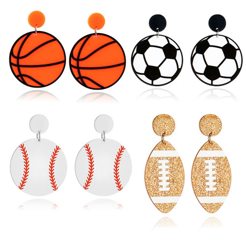 coadipress Acrylic Baseball Football Baseball Basketball Sports Dangle Earrings for Women Cool Punk Soccer Statement Earring Sport Lover Jewelry Gift (4 Pairs Sports Earring) coadipress Acrylic Baseball Football Baseball Basketball Sports Dangle Earrings for Women Cool Punk Soccer Statement Earring Sport Lover Jewelry Gift (4 Pairs Sports Earring)