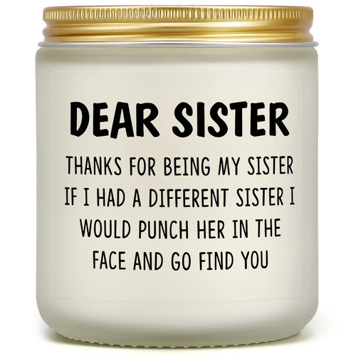Gifts for Sister - Sisters Gifts from Sister, Big Sister Gift, Sister Birthday Gifts for Women Funny Christmas Valentines Mothers Day Gifts for Sister, Sister in Law - CINGUE Sister Candles Gifts Gifts for Sister - Sisters Gifts from Sister, Big Sister Gift, Sister Birthday Gifts for Women Funny Christmas Valentines Mothers Day Gifts for Sister, Sister in Law - CINGUE Sister Candles Gifts