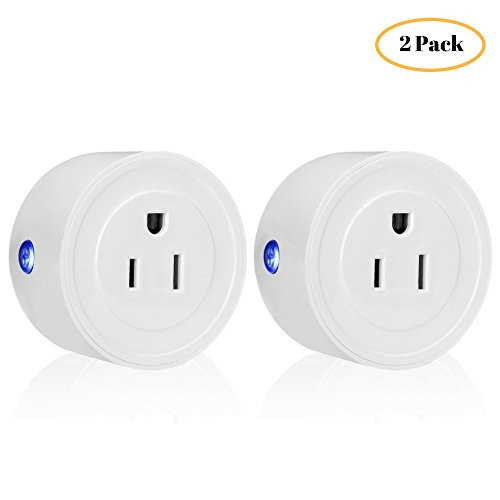 WiFi Smart Plug Mini Socket Outlet 2.0, Voice Control Compatible with Alexa and Google Home,Echo dot, APP Control Remotely Switch ON/OFF Connected devices with timing function (2-pack)