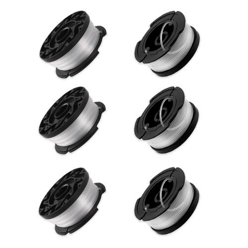 6 Packs Replacement Spools for Black & Decker Models, AF-100 Trimmer String 30 Feet 0.065 Auto Feed Spool, Trimmer Line