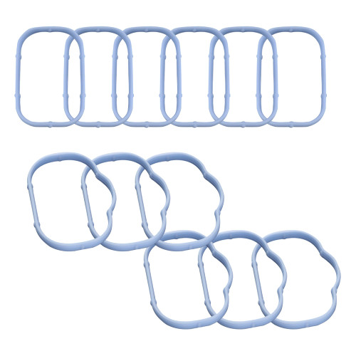 12PCS Intake Manifold Gasket Set,Rubber Lower & Upper Intake Manifold Gasket Replaces OEM#5184562AC Compatible with Jeep Chrysler Dodge,Standard Car Accessories Intake Plenum Gasket