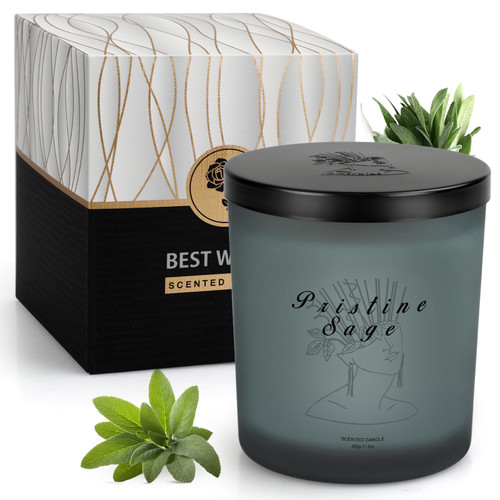 BXGRH Sage Candles for Cleansing House, Aromatherapy Candles for Home Scented, 11.3 oz Soy Candles, Up to 70 Hours Burn, Natural Soy Wax Candles, Healing Candles to Relax Body BXGRH Sage Candles for Cleansing House, Aromatherapy Candles for Home Scented, 11.3 oz Soy Candles, Up to 70 Hours Burn, Natural Soy Wax Candles, Healing Candles to Relax Body